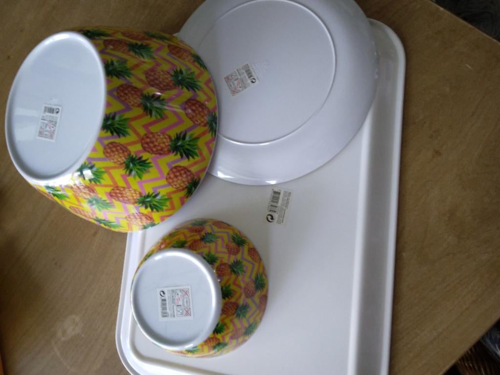 Kunstof servies, Huis en Inrichting, Keuken | Servies, Ophalen, Overige materialen, Nieuw, Bord(en)