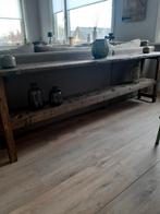 Robuuste landelijke sidetable - TV meubel 180x38x70 cm, Ophalen, 150 tot 200 cm, Landelijk robuust, Overige houtsoorten