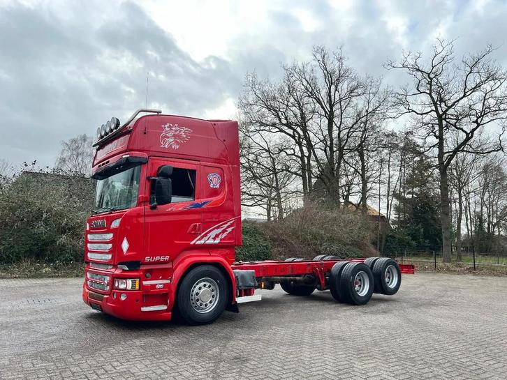 Scania R730 V8 6x2 King of Road ADR! (bj 2015), Auto's, Vrachtwagens, Te koop, Scania, Diesel, Euro 6, Automaat, Rood, BTW verrekenbaar