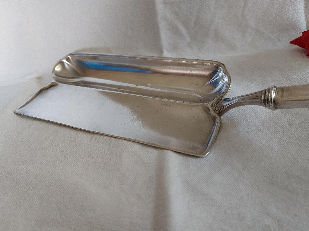 Verzilverde tafelschuier kruimelveger  'silent butler', Antiek en Kunst, Verzenden