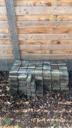 Circa 2,6 m2 vierkante stenen, Tuin en Terras, Bielzen en Borders, Ophalen, Gebruikt, Minder dan 100 cm, Minder dan 25 cm