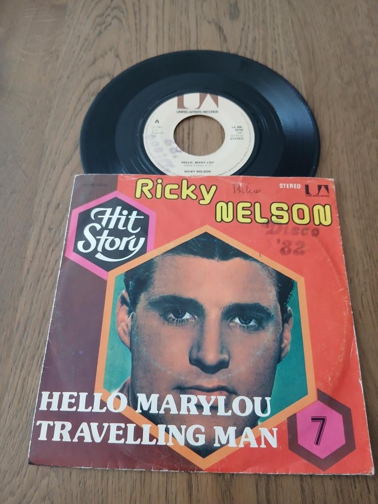 VINYL SINGLE   RICKY NELSON, Overige formaten, 1980 - 1989, Ophalen of Verzenden, Zo goed als nieuw