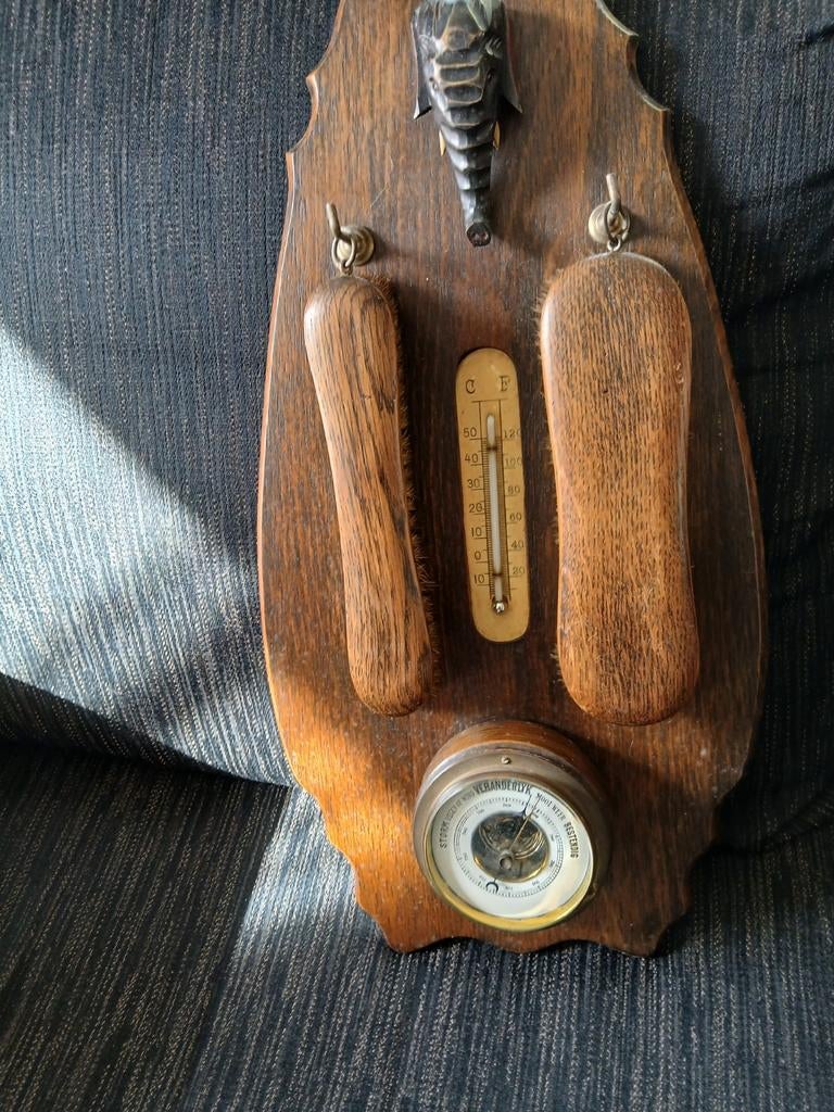 Kledingborstels met thermometer en barometer, Ophalen of Verzenden