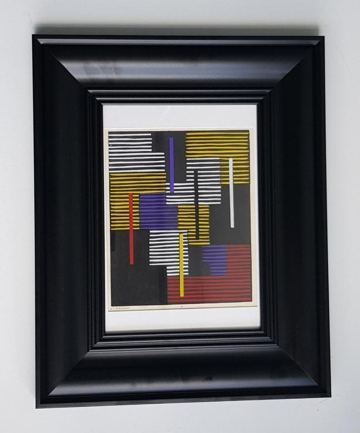 A R Fleischmann color pochoir 1952, Antiek en Kunst, Kunst | Litho's en Zeefdrukken, Ophalen of Verzenden
