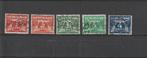 Nederland 1924, NVPH 144 t/m 148, Gestempeld., Verzenden, T/m 1940, Gestempeld