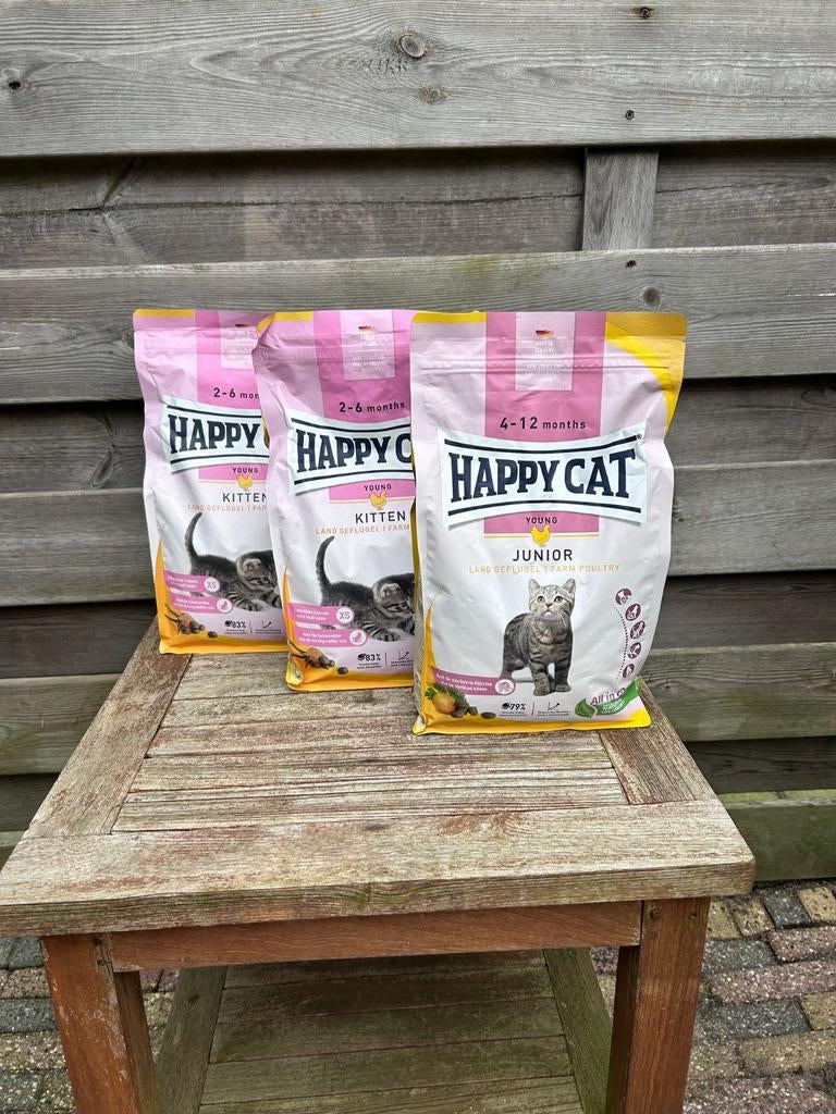 Happy Cat Kitten & Junior – ongeopend | voordelige set, Dieren en Toebehoren, Dierenvoeding, Ophalen of Verzenden, Kat
