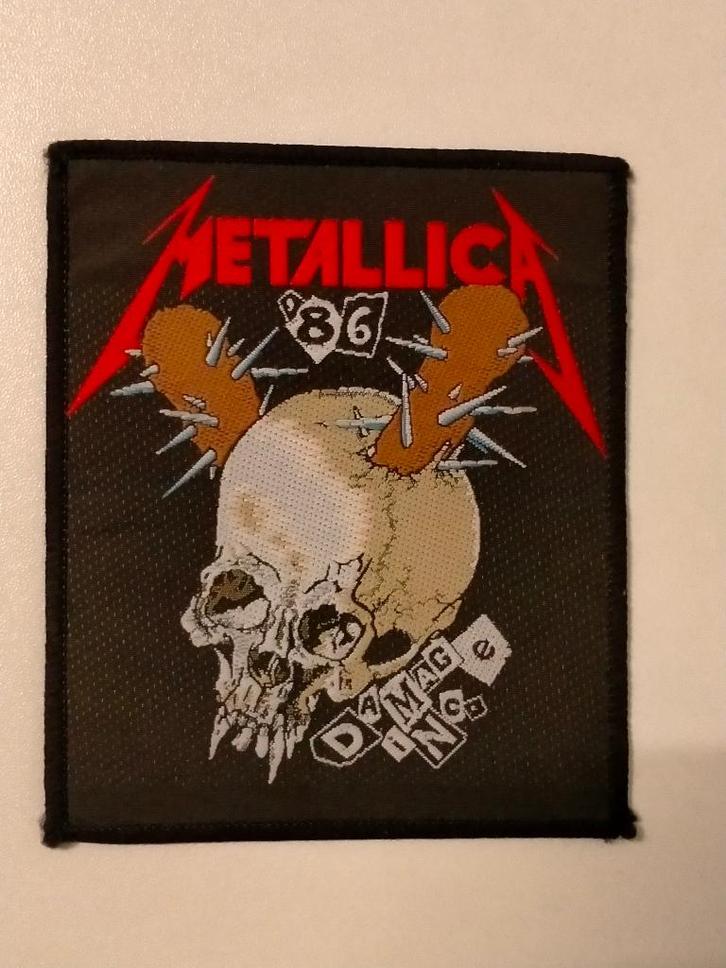 Metallica Damage Inc 1986 86 vintage muziek patch metal rock, Verzamelen, Muziek, Artiesten en Beroemdheden, Gebruikt, Kleding