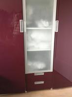 Deuren Ikea Pax kast bordeaux rood en gehard glas 236 x 50, Ophalen, Gebruikt, 200 cm of meer, 50 tot 100 cm