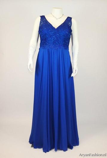 SALE Royalblauwe galajurk grote maat 50, 52, 54 beschikbaar voor biedingen
