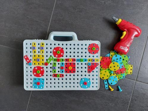 Elektrische boorblokken constructie koffer met boormachine, Kinderen en Baby's, Speelgoed | Bouwstenen, Zo goed als nieuw, Overige merken