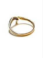 14k gouden ring met diamanten, Ophalen of Verzenden, Met edelsteen, Dame, Goud