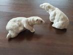 2 ijsbeer beeldjes (setje) Polar Bear, Verzamelen, Dierenverzamelingen, Wild dier, Zo goed als nieuw, Beeldje of Figuurtje, Ophalen