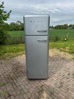 Smeg FAB30XS7 retro koelkast met vriezer – zilvergrijs, Ophalen, 200 liter of meer, 60 cm of meer, 160 cm of meer