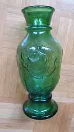 Smaragdgroene glazen vaas. Italië Empoli-stijl, jaren 60-70, Antiek en Kunst, Antiek | Vazen, Ophalen