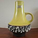 Limegroene West Germany vaas, Carstens, zwartwit fat lava, Ophalen of Verzenden