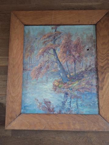 J.D. Uitenbogaard Schilderij - Landschap met Water beschikbaar voor biedingen