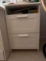 Nachtkastje met 2 lades, Ophalen of Verzenden, Zo goed als nieuw, Met lade(s), 25 tot 50 cm