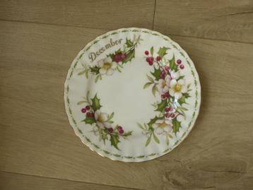 gebaksbordje royal albert, december christmas rose beschikbaar voor biedingen