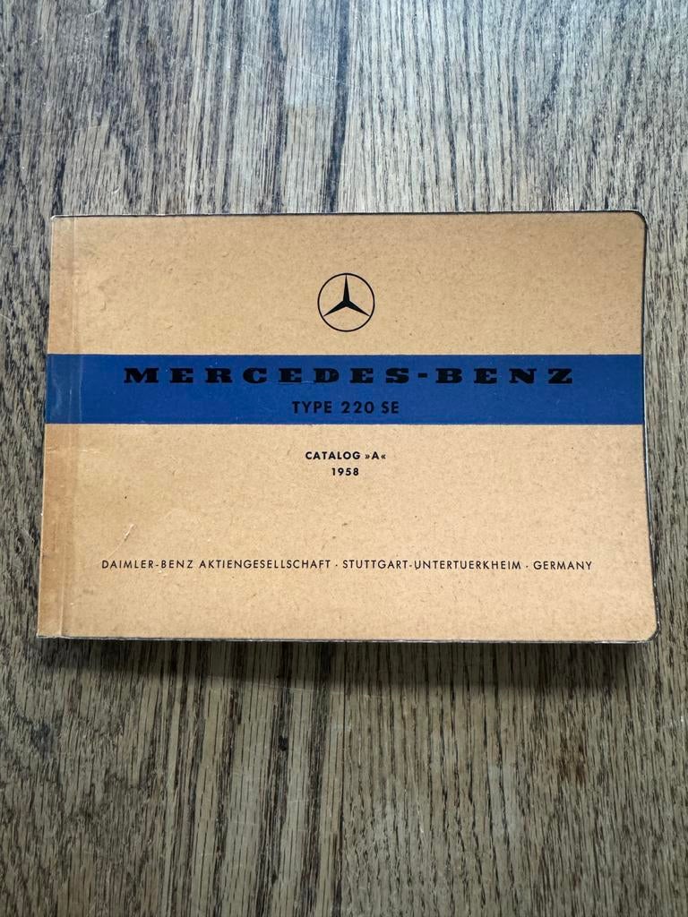 Mercedes 220SE W128 Onderdelenboekje coupé, cabrio, sedan, Ophalen of Verzenden