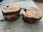 7 Houten schijven bruiloft, Ophalen, Gebruikt, Rond, Hout