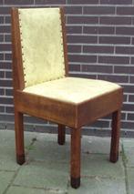 Oud houten stoel, originele staat, metalen elementen, izgst, Huis en Inrichting, Stoelen, Gebruikt, Hout, Eén, Ophalen
