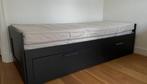 IKEA BRIMNES Day-bed, Ophalen, Zwart, Tweepersoons, Zo goed als nieuw