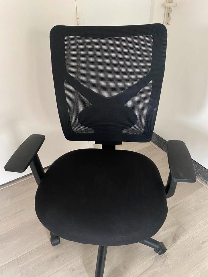 Bureaustoel, zwart , verstelbaar, Huis en Inrichting, Bureaustoelen, Zo goed als nieuw, Bureaustoel, Zwart, Ophalen of Verzenden