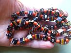 Vintage Collier Venetiaanse Millefiori kubusvormige Kralen, Verzenden, Overige materialen, Ketting