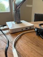 Humanscale Dubbele Monitorarm + Dockingstation, Computers en Software, Monitoren, Ophalen, Gebruikt, In hoogte verstelbaar, USB-C