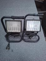2 schijnwerpers 500 watt, Doe-het-zelf en Verbouw, Bouwverlichting, Ophalen, Gebruikt