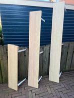 Drie grenen MDF schappen (100/166/187 cm)., Huis en Inrichting, Woonaccessoires | Wandplanken en Boekenplanken, Ophalen