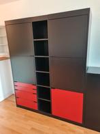 Zwarte en rode kast combinatie Pastoe design, Ophalen