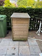 Container berging met klep., Ophalen, Hout, Containerberging