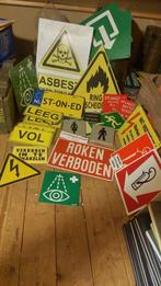 Oude fabrieks veiligheidsborden/tellers etc, Ophalen of Verzenden, Gebruikt
