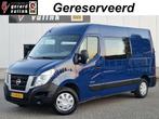 Nissan NV400 2.3 dCi L2H2 DC 5-PERSOONS AIRCO TREKHAAK, Auto's, Bestelauto's, Euro 5, Gebruikt, 4 cilinders, Blauw