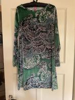 PRACHTIGE ZGAN VELOURS KYRA & CO JURK IN GROENTINTEN MT S/M, Kleding | Dames, Jurken, Ophalen of Verzenden, Zo goed als nieuw
