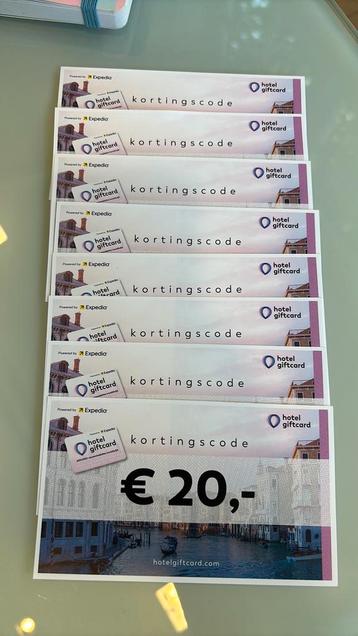 Kortingsbon hotel giftcard €20 beschikbaar voor biedingen