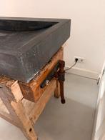 Natuurstenen wastafel 120cm + oude werkbank, Ophalen, Gebruikt, 100 tot 150 cm, Minder dan 100 cm