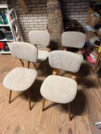 Vintage eetkamer stoelen set van 4, Huis en Inrichting, Stoelen, Ophalen, Hout, Vintage jaren 60, Gebruikt