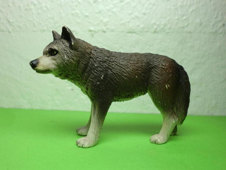 Schleich 14249 wolf (2003-2008), dierfiguur, Verzamelen, Dierenverzamelingen, Gebruikt, Beeldje of Figuurtje, Wild dier, Verzenden