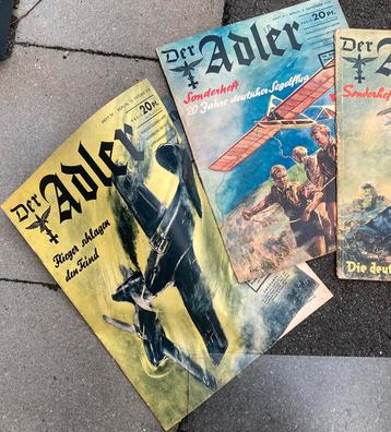 5x Der Adler Duitse propaganda 1939-1944 beschikbaar voor biedingen