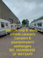 GEVRAAGD SLOOP EN SCHADE CARAVANS - CAMPERS & TRAILER'S, Caravans en Kamperen, Rondzit, Bedrijf, ., Hobby