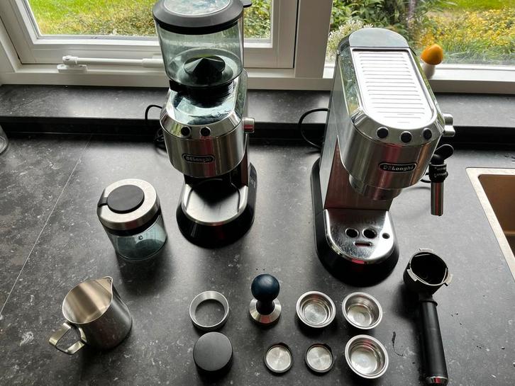 DeLonghi Duo - Espresso machine en bonenmaler, Witgoed en Apparatuur, Koffiezetapparaten, Gebruikt, Koffiebonen, Overige modellen