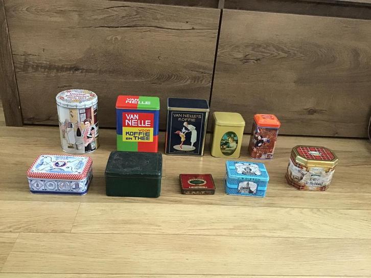 Kleine Verzameling blikken , zie foto’s . Goed sluitend, Verzamelen, Blikken, Gebruikt, Overige, Ophalen