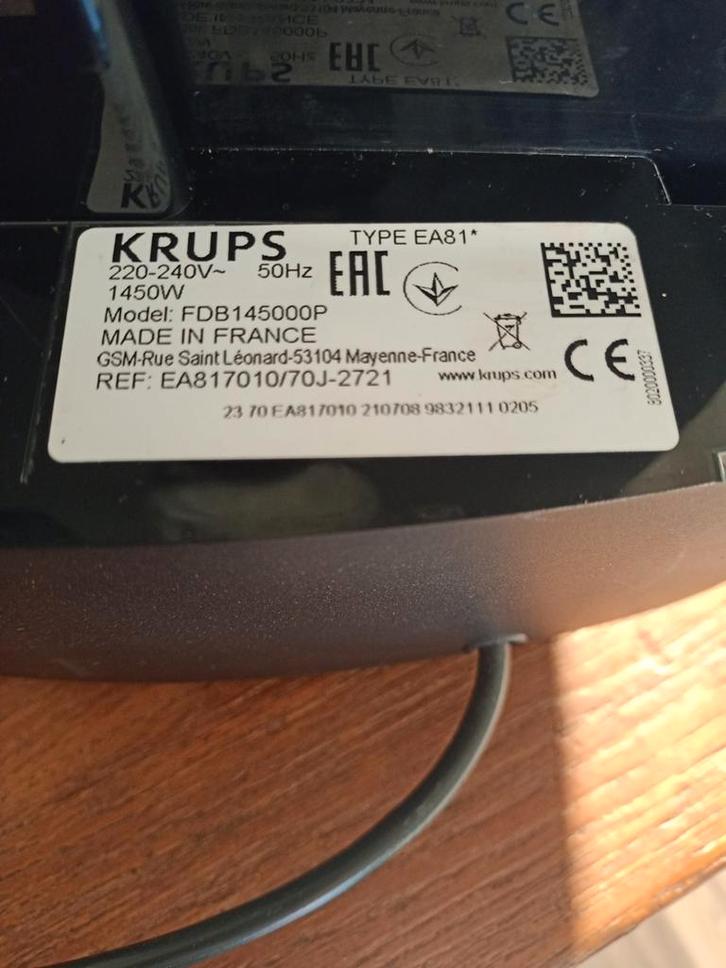 Krups EA81* Quattro Force Espresso - Refurbished, Witgoed en Apparatuur, Koffiezetapparaten, Ophalen of Verzenden