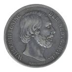 Nederland 2,5 Gulden 1873 Willem III, Koning Willem III, Zilver, Ophalen of Verzenden, Losse munt