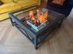 Salontafel, glazen tafel, Rofra, zwarte tafel, Ophalen, Gebruikt