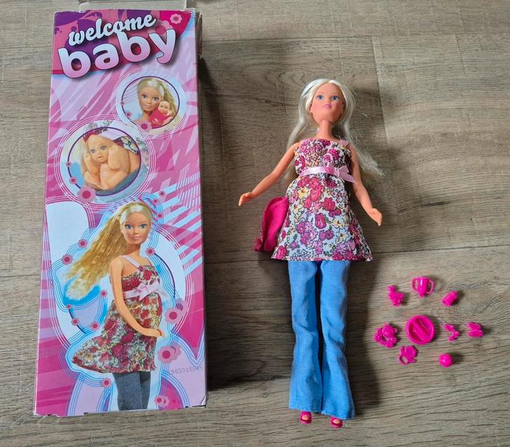 Steffi Love Welcome Baby - zwangere pop (met baby in buik!), Kinderen en Baby's, Speelgoed | Poppen, Nieuw, Babypop, Ophalen of Verzenden