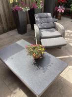 Luxe verstelbare loungestoel incl. kussens en tafel, Tuin en Terras, Tuinsets en Loungesets, Ophalen, Gebruikt, Loungeset, Wicker