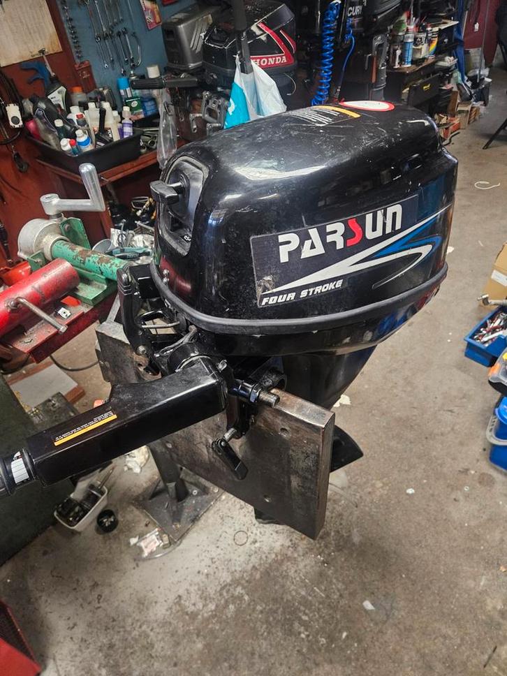 Parsun 15pk 4-takt kortstaart knuppel bediend 1jr garantie, Watersport en Boten, Buiten- en Binnenboordmotoren, Zo goed als nieuw